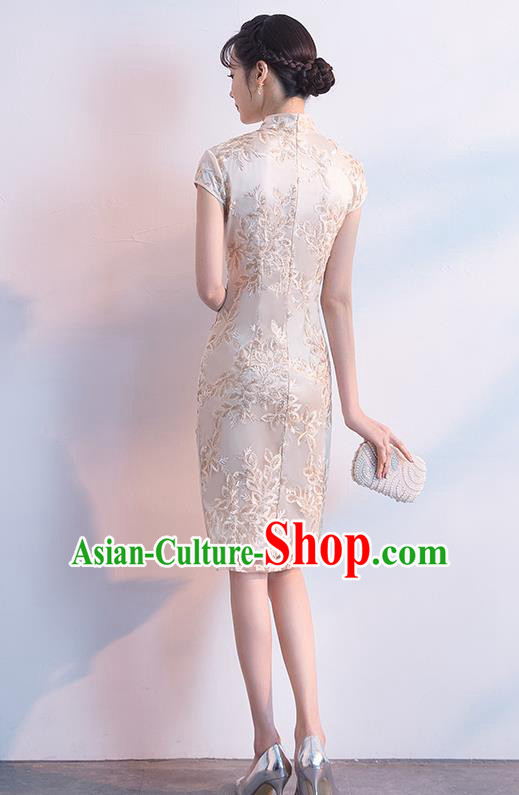 Traditional Ancient Chinese Young Women Cheongsam Dress Republic of China Tangsuit Stand Collar Blouse Dress Tang Suit Clothing