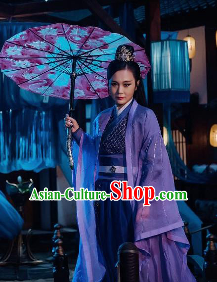 Chinese Ancient Female Assassin Hanfu Dress Ancient Swordswoman Costumes for Women