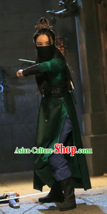 Chinese Ancient Peri Costumes Traditional Princess Swordsman Hanfu Dress