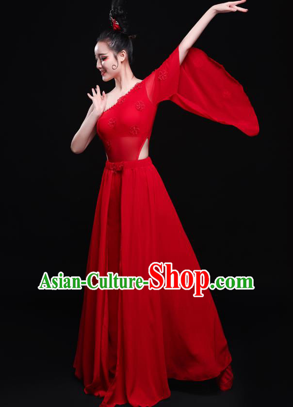 Traditional Chinese Fan Dance Folk Dance Costume Classical Yangko Dance Classical Dance Dress