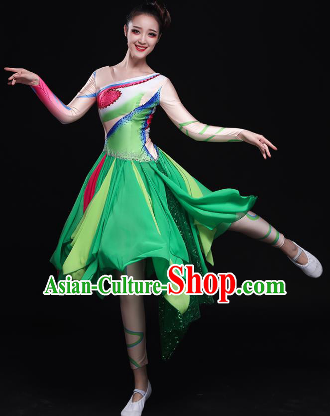 Traditional Chinese Fan Dance Folk Dance Costume Classical Yangko Dance Classical Dance Dress
