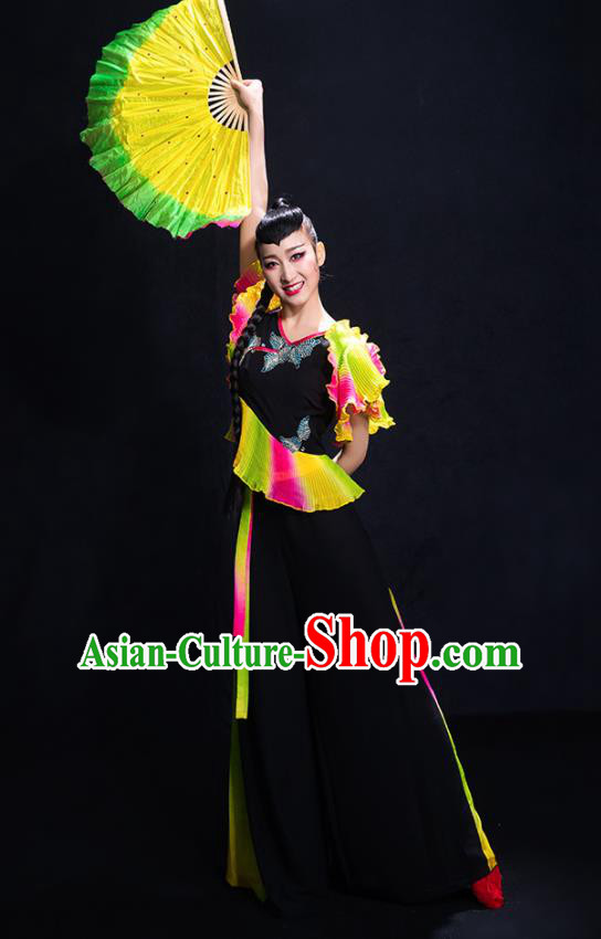 Traditional Chinese Fan Dance Folk Dance Costume Classical Yangko Dance Classical Dance Dress