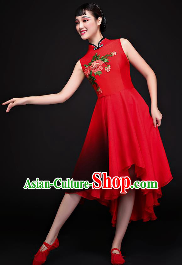Traditional Chinese Fan Dance Folk Dance Costume Classical Yangko Dance Classical Dance Dress