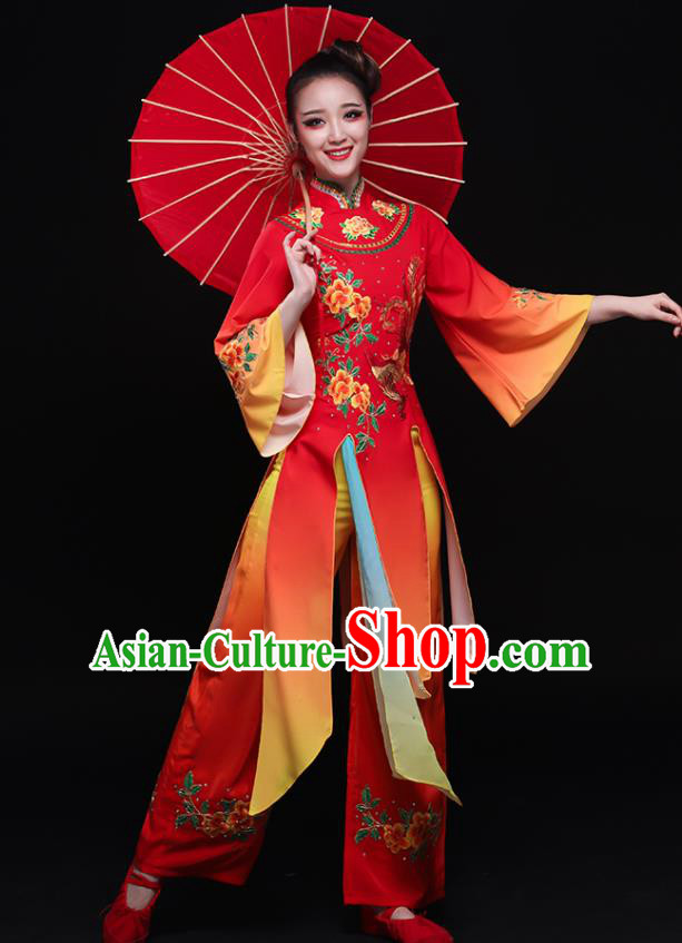 Traditional Chinese Fan Dance Folk Dance Costume Classical Yangko Dance Classical Dance Dress
