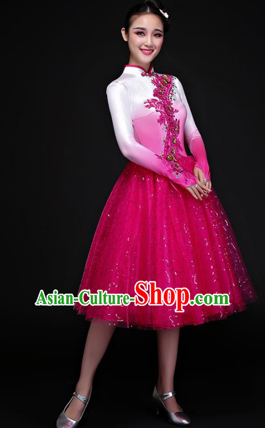 Traditional Chinese Fan Dance Folk Dance Costume Classical Yangko Dance Classical Dance Dress