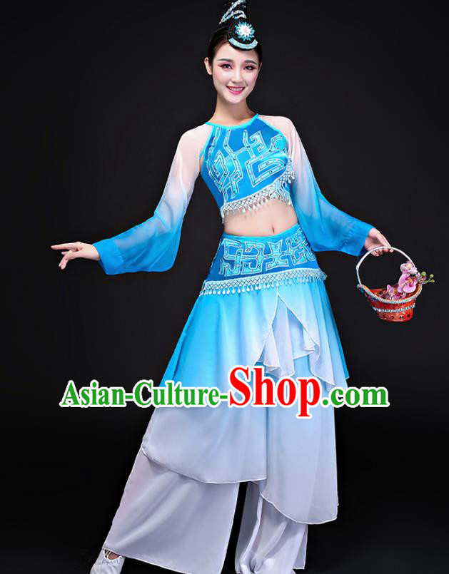 Traditional Chinese Fan Dance Folk Dance Costume Classical Yangko Dance Classical Dance Dress