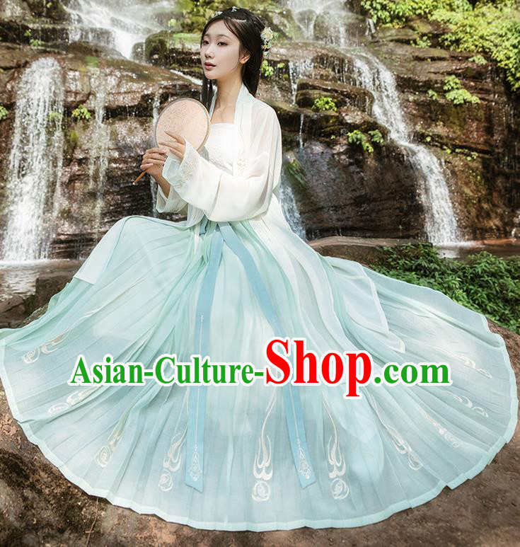 Chinese Ancient Palace Lady Hanfu Han Dynasty Imperial Concubine Queen Embroidered Historical Costumes
