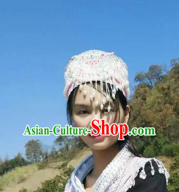 Traditional Chinese Miao Nationality Dance Clothing Hmong Ethnic Minority Costumes and Headwear