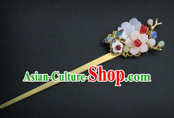 Chinese Ancient Hair Accessories Cloisonne Hair Clip Hanfu Handmade Hairpins for Women