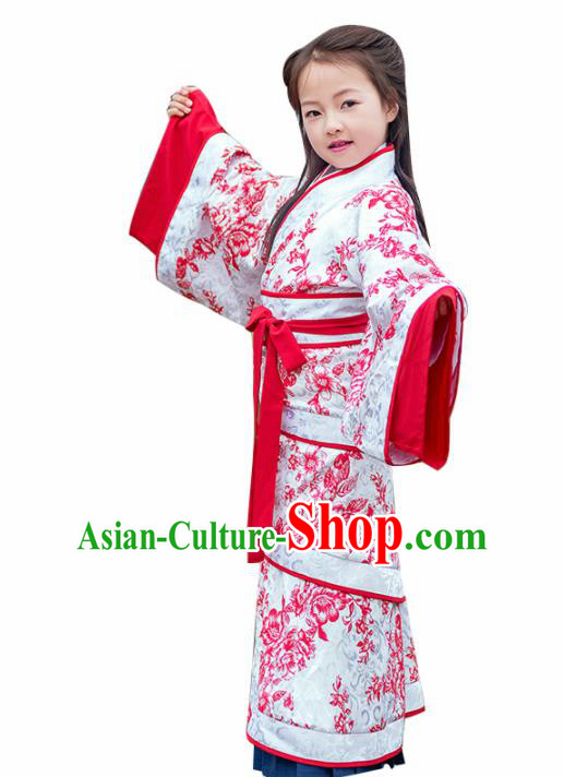 Chinese Ancient Palace Lady Hanfu Han Dynasty Imperial Concubine Queen Embroidered Costumes