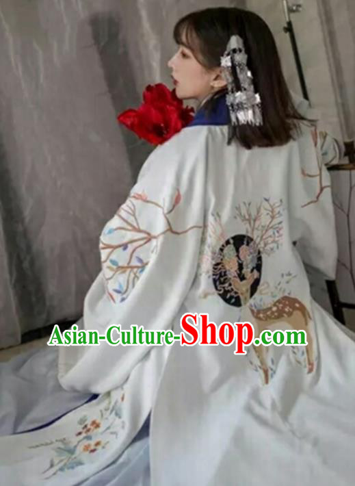 Chinese Ancient Palace Lady Hanfu Han Dynasty Imperial Concubine Queen Embroidered Historical Costumes