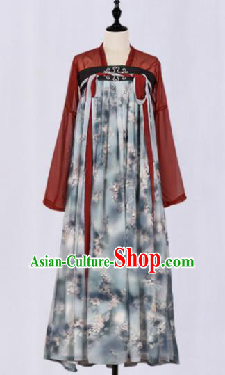 Chinese Ancient Fairy Costumes Traditional Tang Dynasty Court Maid Hanfu Dress for Women
