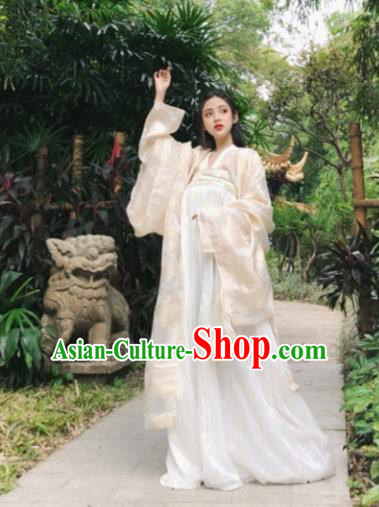 Chinese Ancient Palace Lady Hanfu Han Dynasty Imperial Concubine Queen Embroidered Historical Costumes
