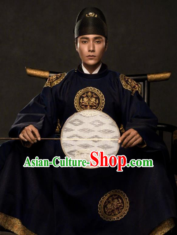 The Rise of Phoenixes Ancient Chinese Tang Dynasty Emperor Costume and Hat for Men