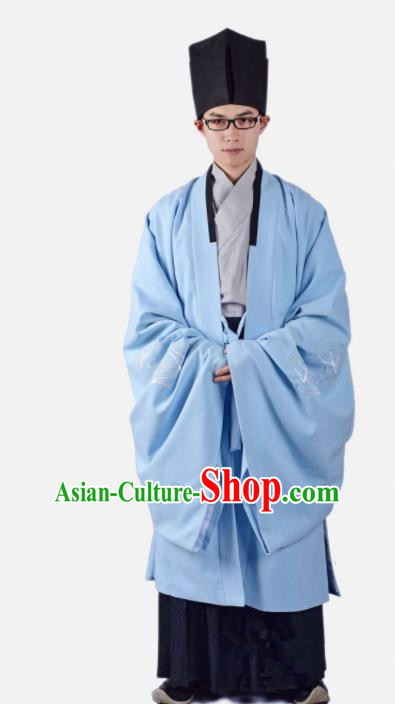 Chinese Ancient Traditional Ming Dynasty Minister Costumes Complete Set for Men