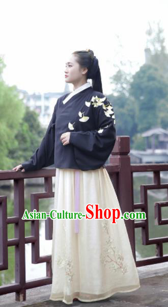 Chinese Ancient Palace Lady Dress Ming Dynasty Princess Embroidered Costumes for Rich Women