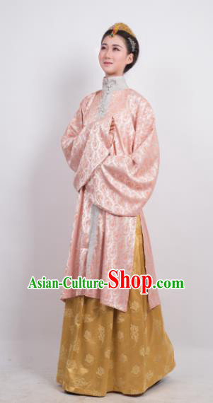 Chinese Ancient Hanfu Traditional Jin Dynasty Embroidered Historical Costumes