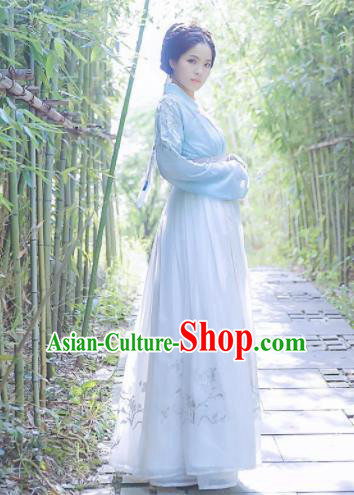 Chinese Ancient Palace Lady Hanfu Han Dynasty Imperial Concubine Queen Embroidered Historical Costumes