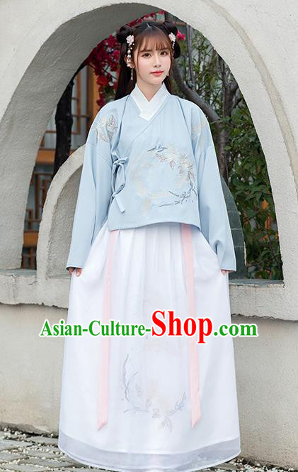 Chinese Ancient Palace Lady Hanfu Han Dynasty Imperial Concubine Queen Embroidered Historical Costumes
