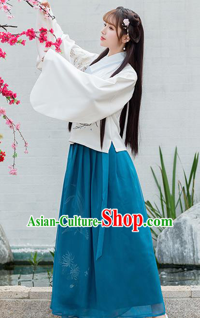 Chinese Ancient Palace Lady Hanfu Han Dynasty Imperial Concubine Queen Embroidered Historical Costumes