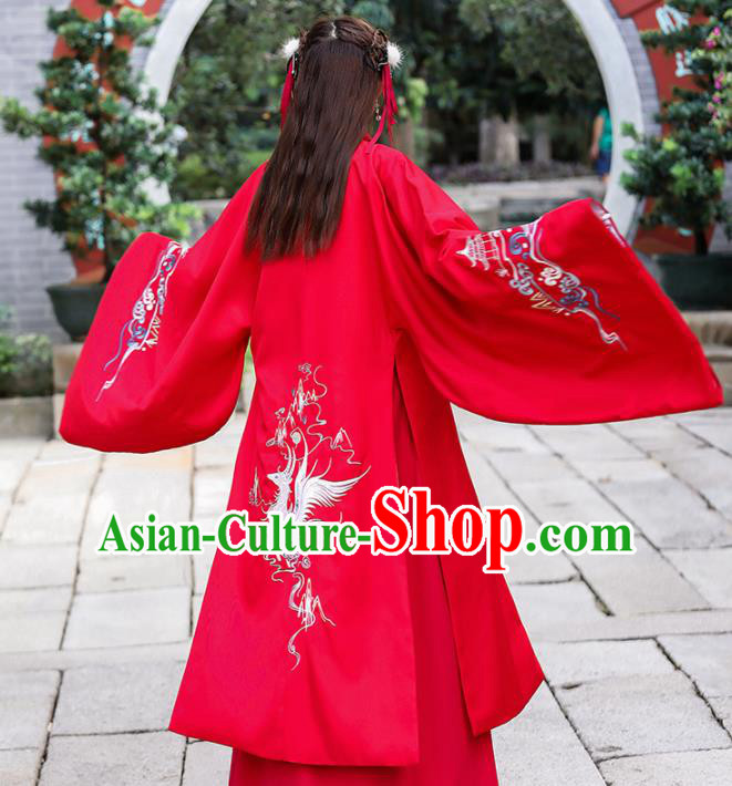 Chinese Ancient Palace Lady Hanfu Han Dynasty Imperial Concubine Queen Embroidered Historical Costumes