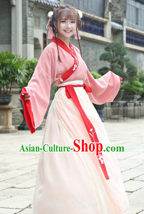 Chinese Traditional Nobility Lady Costume Ancient Embroidered Hanfu Dress for Rich Women