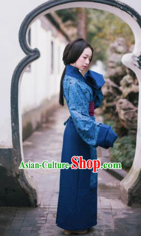 Chinese Ancient Hanfu Traditional Jin Dynasty Embroidered Historical Costumes