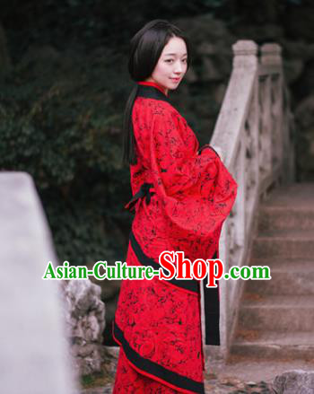 Chinese Ancient Hanfu Traditional Jin Dynasty Embroidered Historical Costumes