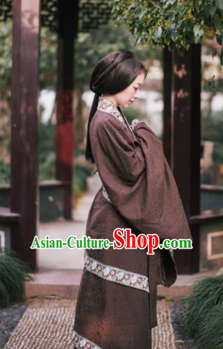 Chinese Ancient Hanfu Traditional Jin Dynasty Embroidered Historical Costumes