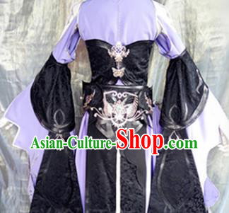 Ancient Chinese Cosplay Costume Chinese Shoes Traditional China Swordsman Clothing and Jewelry Accessories