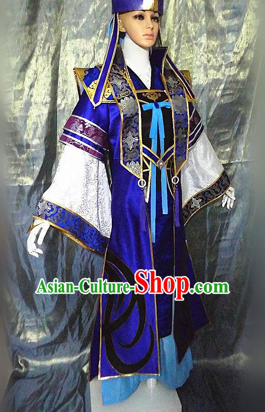 Ancient Chinese Cosplay Costume Chinese Shoes Traditional China Swordsman Clothing and Jewelry Accessories