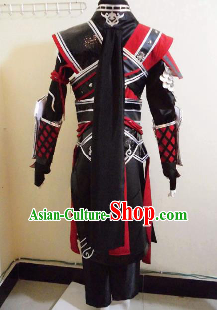 Ancient Chinese Cosplay Costume Chinese Shoes Traditional China Swordsman Clothing and Jewelry Accessories