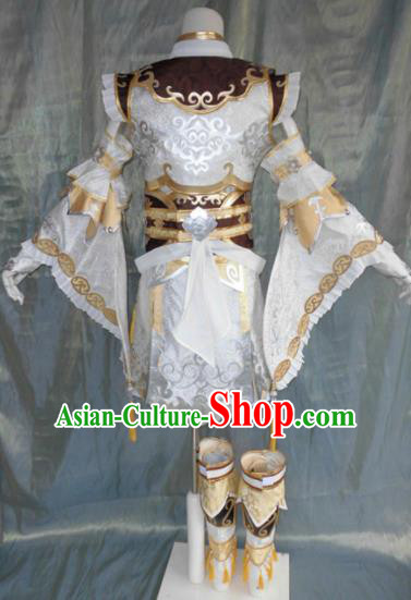 Ancient Chinese Cosplay Costume Chinese Shoes Traditional China Swordsman Clothing and Jewelry Accessories