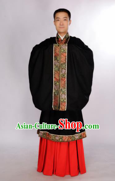 Chinese Traditional Han Dynasty Scholar Costumes Ancient Minister Robe for Men