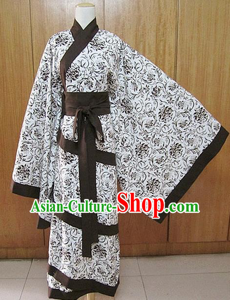 Chinese Ancient Hanfu Traditional Jin Dynasty Embroidered Historical Costumes