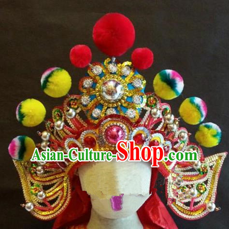 Traditional Chinese Beijing Opera Hair Accessories General Headwear Percussion Hat for Men