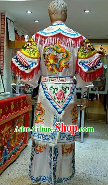 Traditional China Beijing Opera Costume Props Embroidered Robe and Hat Ancient Chinese Peking Opera Embroidery Clothing