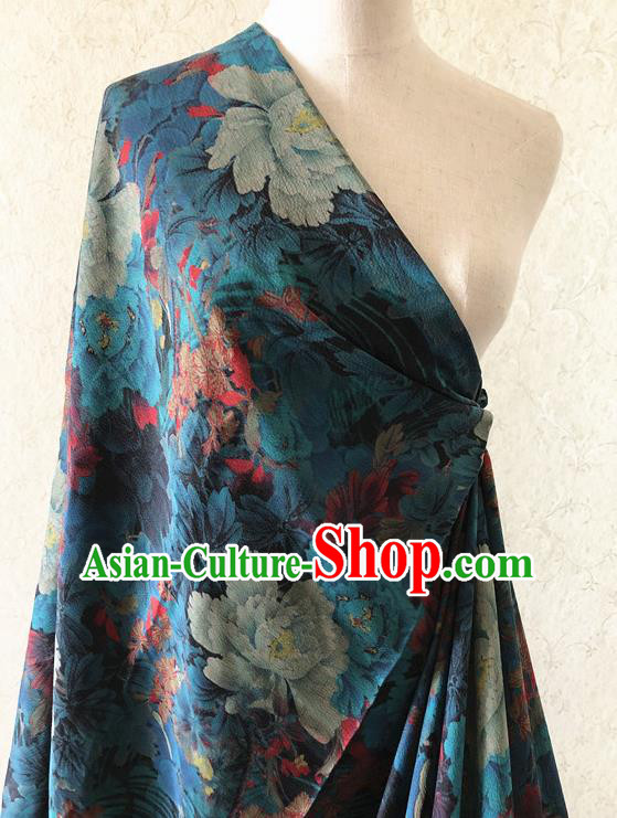 Asian Chinese Traditional Fabric Classical Printing Pattern Brocade Cheongsam Cloth Silk Fabric
