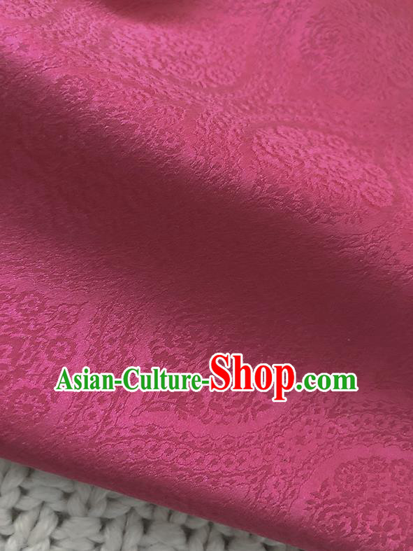 Asian Chinese Traditional Fabric Classical Pattern Rosy Brocade Cheongsam Cloth Silk Fabric