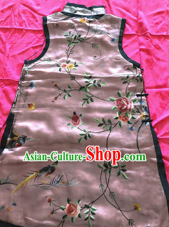 Chinese Traditional Flower Silk Fabric Brocade Embroidered Fabric Dress Material