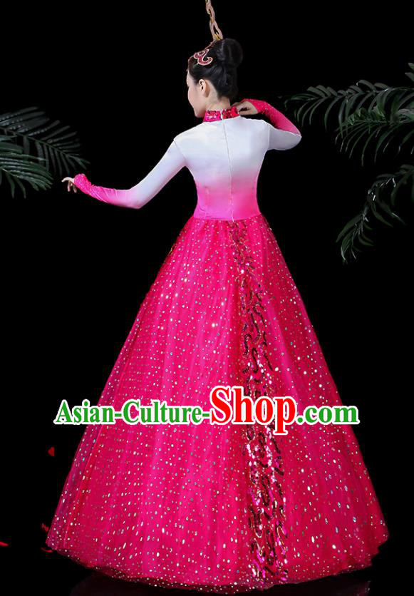Traditional Chinese Fan Dance Folk Dance Costume Classical Yangko Dance Classical Dance Dress