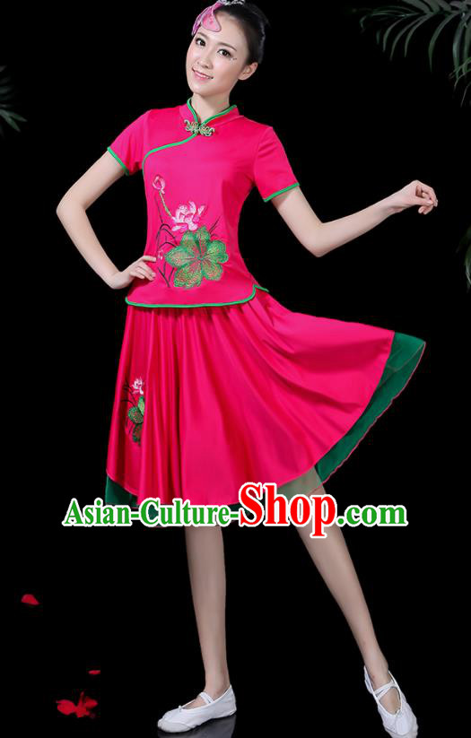 Traditional Chinese Fan Dance Folk Dance Costume Classical Yangko Dance Classical Dance Dress