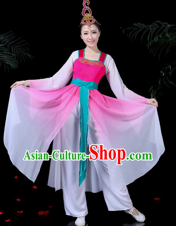 Chinese Classical Dance Dress Traditional Folk Dance Fan Dance Clothing for Women