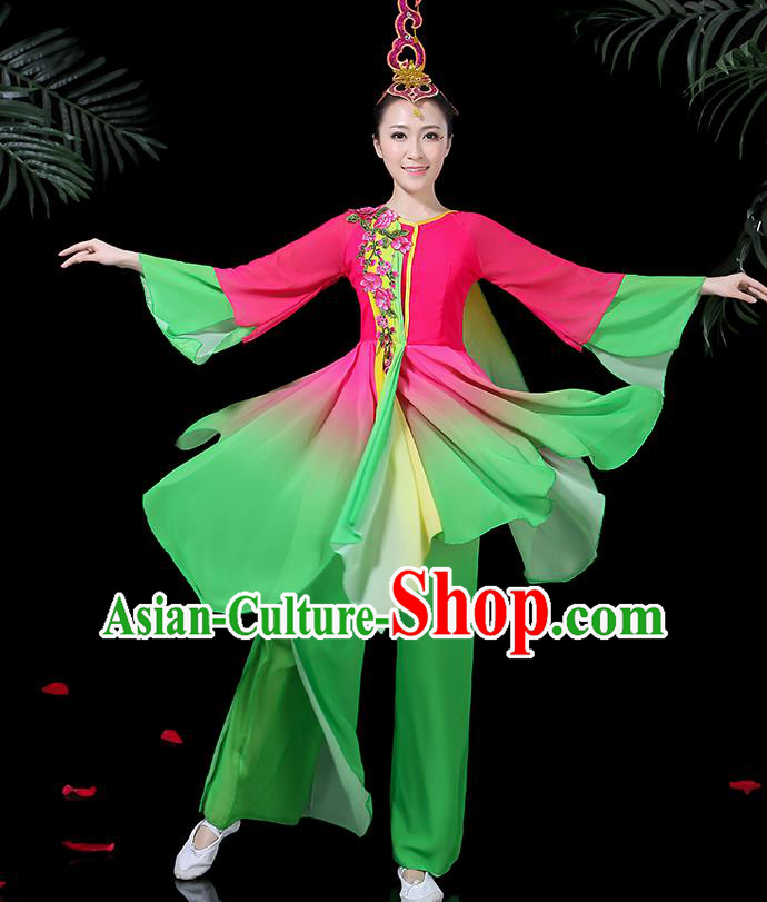 Traditional Chinese Fan Dance Folk Dance Costume Classical Yangko Dance Classical Dance Dress