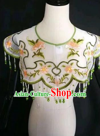 Chinese Traditional Beijing Opera Diva Accessories Peking Opera Costume Embroidered Cloud Tippet for Adults