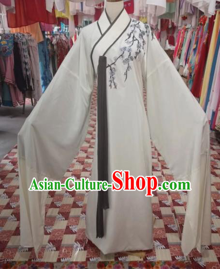 Chinese Traditional Beijing Opera Niche White Costume Peking Opera Scholar Clothing for Adults