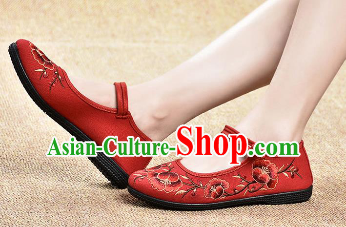 Chinese Shoes Wedding Shoes Traditional Embroidered Shoes Bride Red Shoes for Women