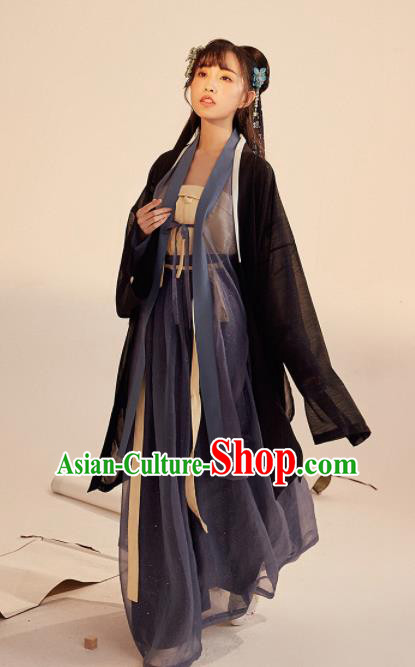 Chinese Ancient Drama Swordswoman Hanfu Clothing Traditional Song Dynasty Young Lady Replica Costumes for Women