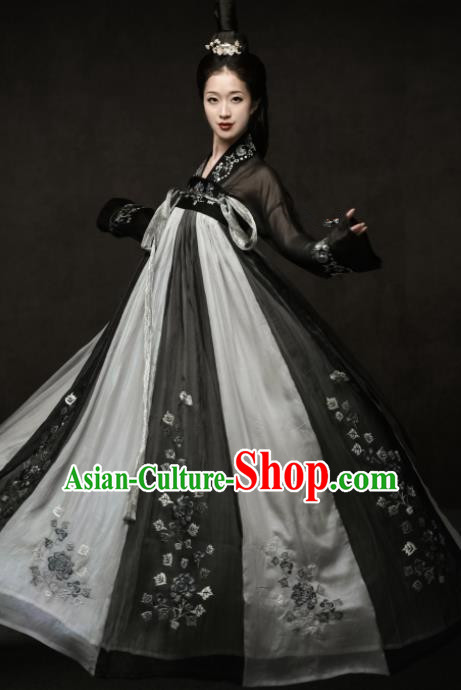 Chinese Ancient Palace Princess Hanfu Dress Traditional Tang Dynasty Imperial Consort Embroidered Replica Costumes for Women
