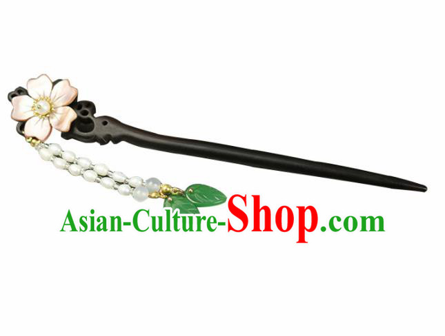 Handmade Chinese Traditional Ebony Hairpins Traditional Classical Hanfu Hair Accessories for Women